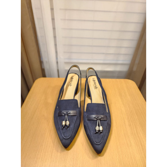 LifeStride Casual Penny Loafer Moccasins Sling Back Shoes Sz 8.5 M Navy Blue - Picture 5 of 12